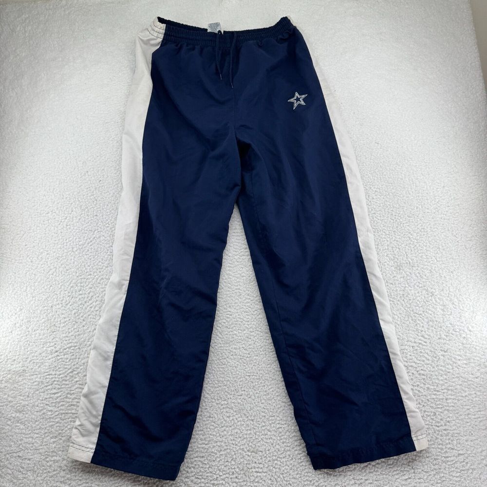 Vintage‎ Dallas Cowboys Track Pants Womens Large Blue Lightweight 30x30 NFL